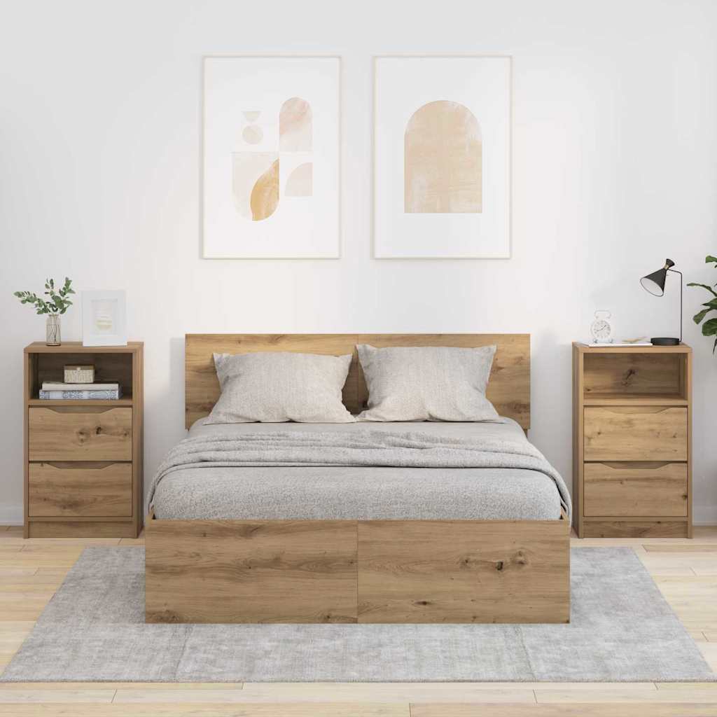 Noćni ormarići 2 pcs Umjetnički hrast 40 x 30 x 467 cm