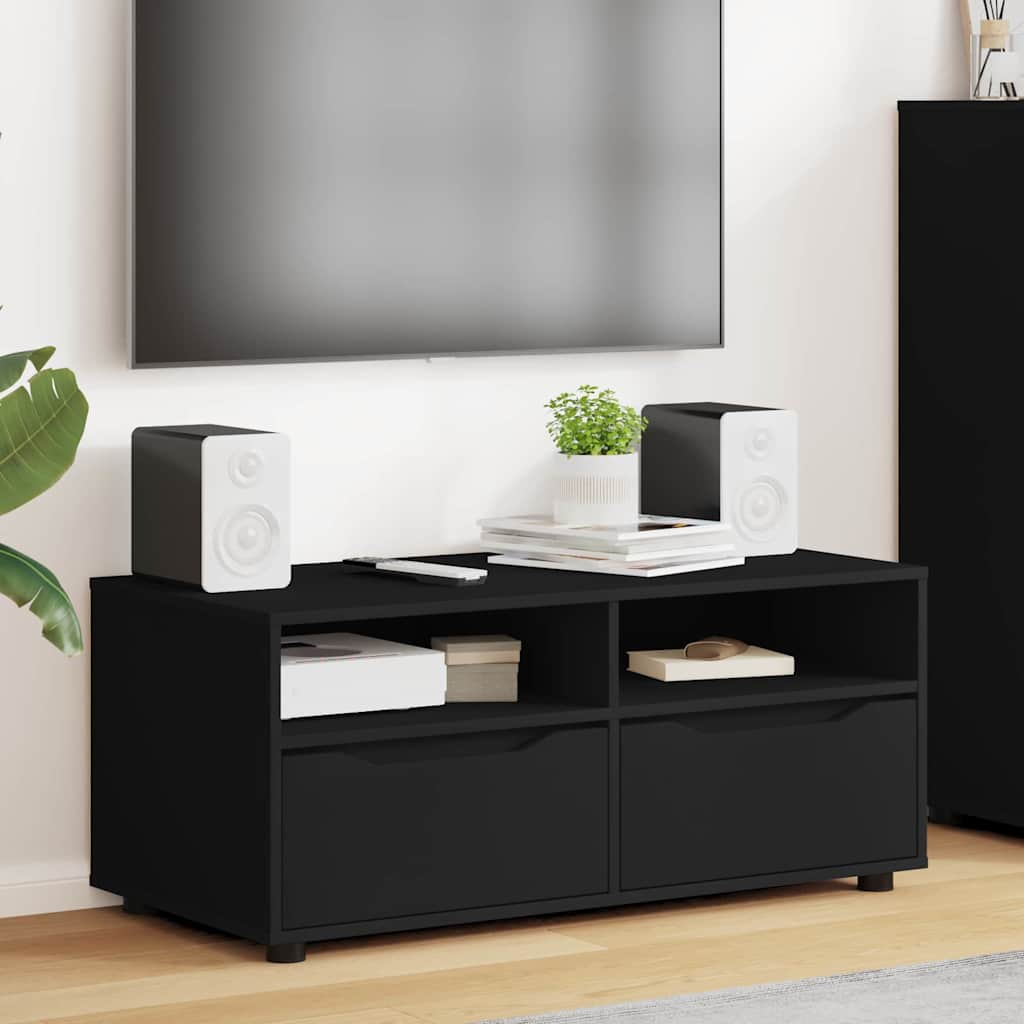 TV ormar s ladicama Crna 100 x 48 x 43 cm Konstruirano drvo