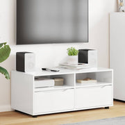 TV ormar Visoki sjaj bijela 100 x 48 x 43 cm Konstruirano drvo