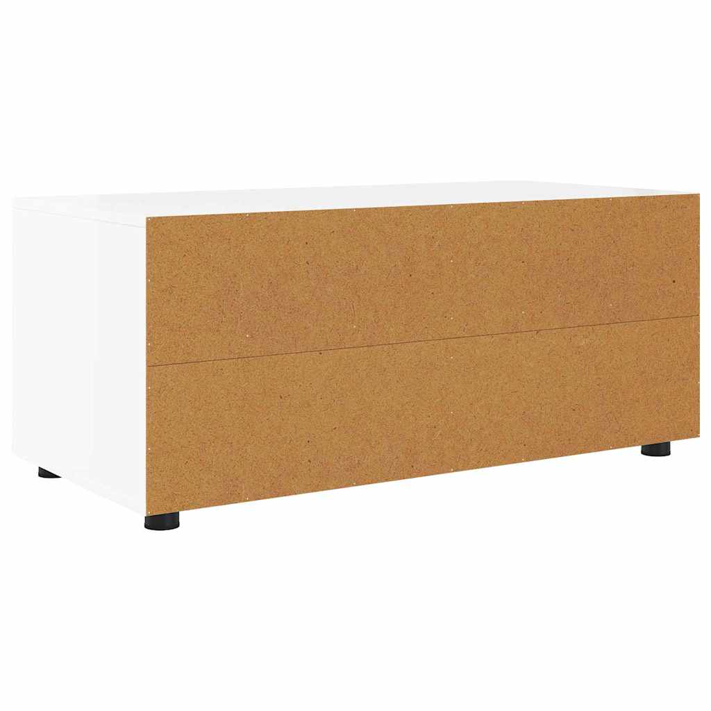 TV ormar Visoki sjaj bijela 100 x 48 x 43 cm Konstruirano drvo