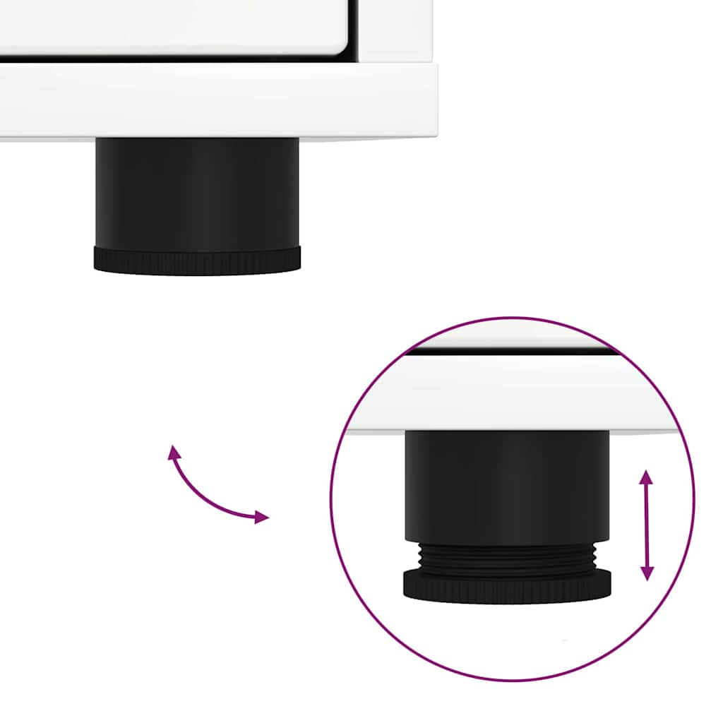 TV ormar Visoki sjaj bijela 100 x 48 x 43 cm Konstruirano drvo