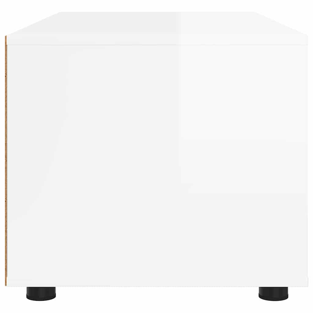 TV ormar Visoki sjaj bijela 100 x 48 x 43 cm Konstruirano drvo
