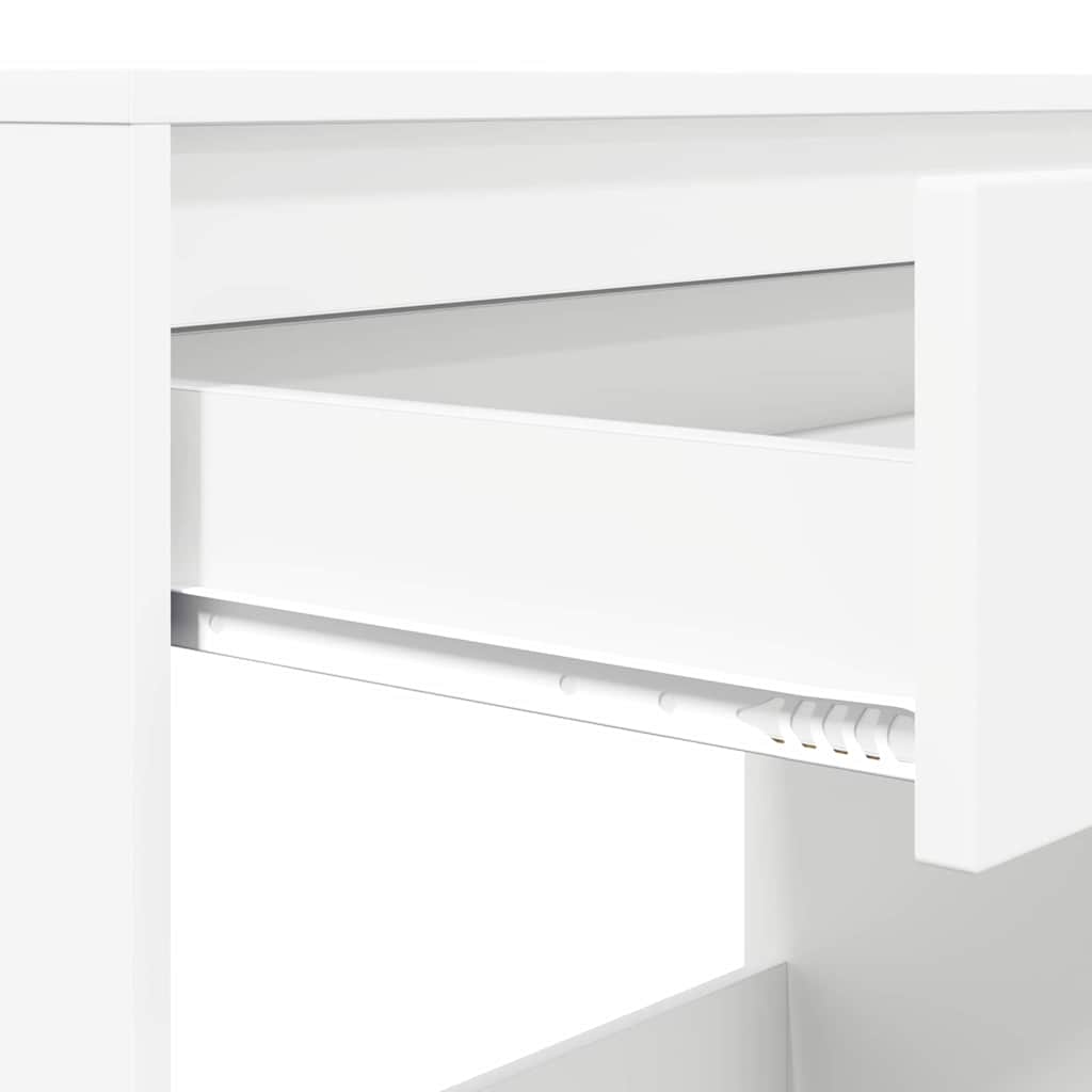 Stol s ladicama Bijeli 100 x 50 x 78 cm Konstrukcijsko drvo