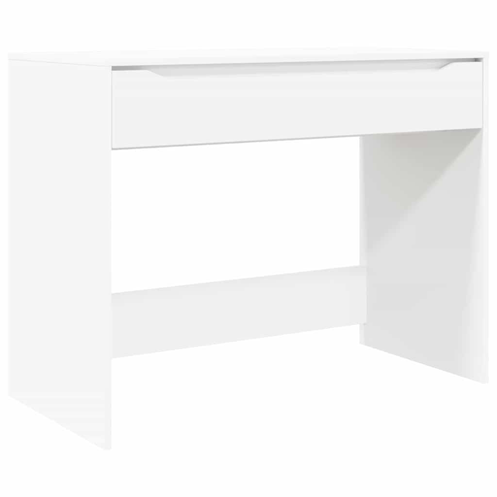 Stol s ladicama Bijeli 100 x 50 x 78 cm Konstrukcijsko drvo