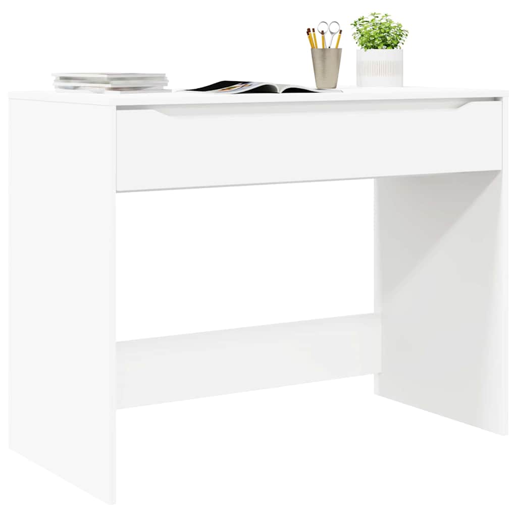 Stol s ladicama Bijeli 100 x 50 x 78 cm Konstrukcijsko drvo