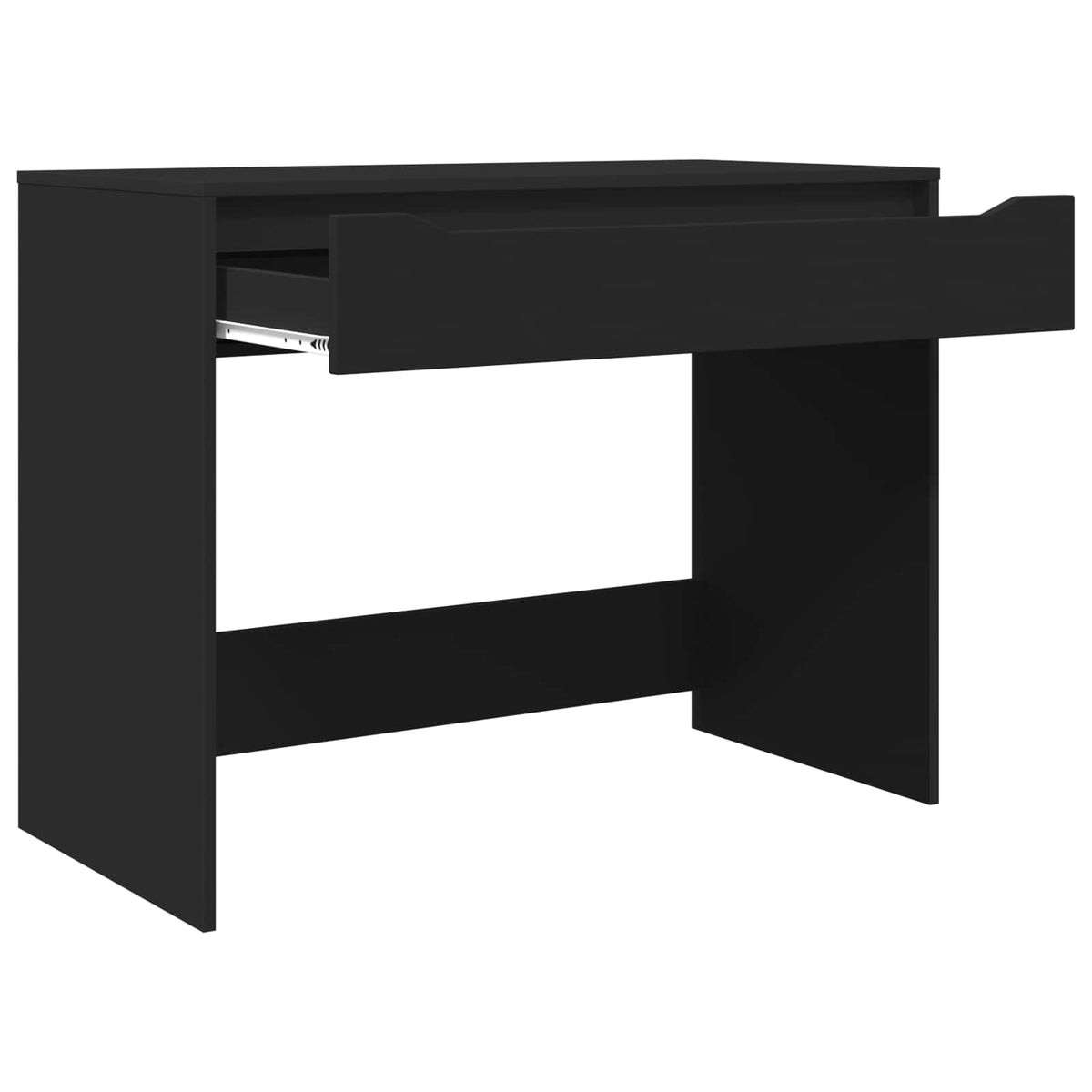 Stol s ladicama Crna 100 x 50 x 78 cm Konstrukcijsko drvo