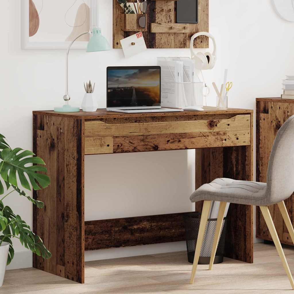 Stol s ladicama Staro drvo 100 x 50 x 78 cm Konstrukcijsko drvo