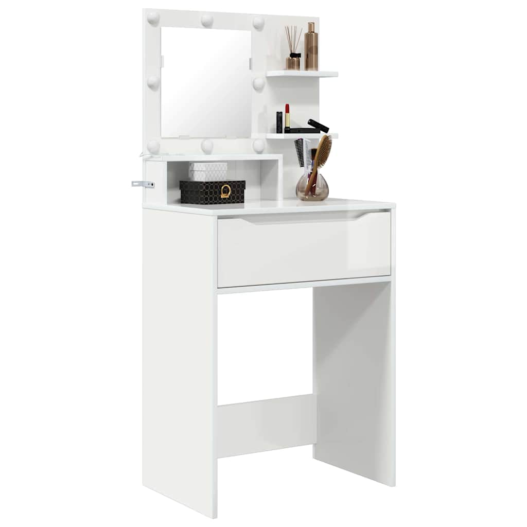 Stolovi za presvlačenje u spavaćoj sobi Visoki sjaj bijela
