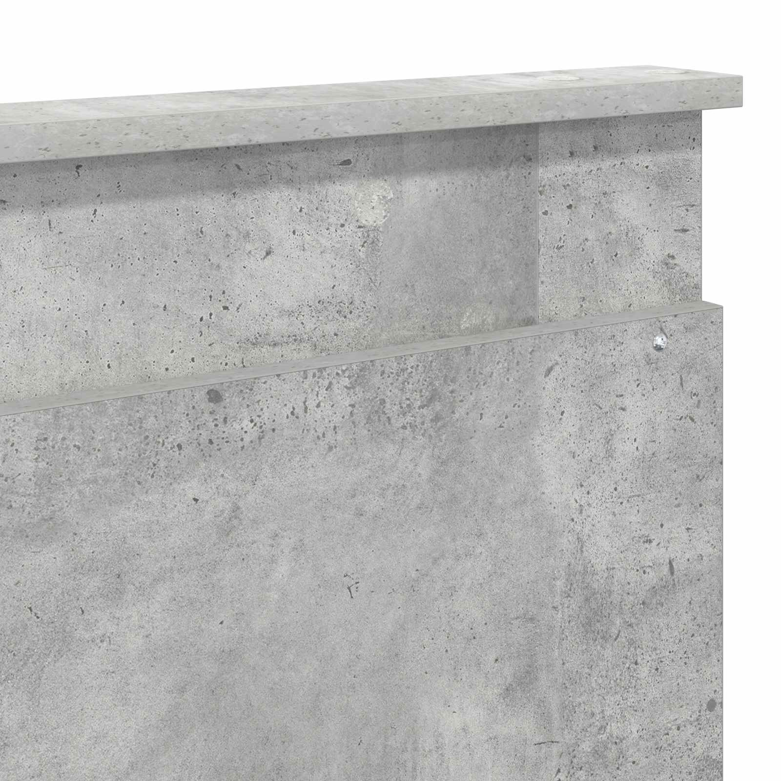Uzglavlje s uzglavljem Betonski sivi 200 cm Konstruirano drvo