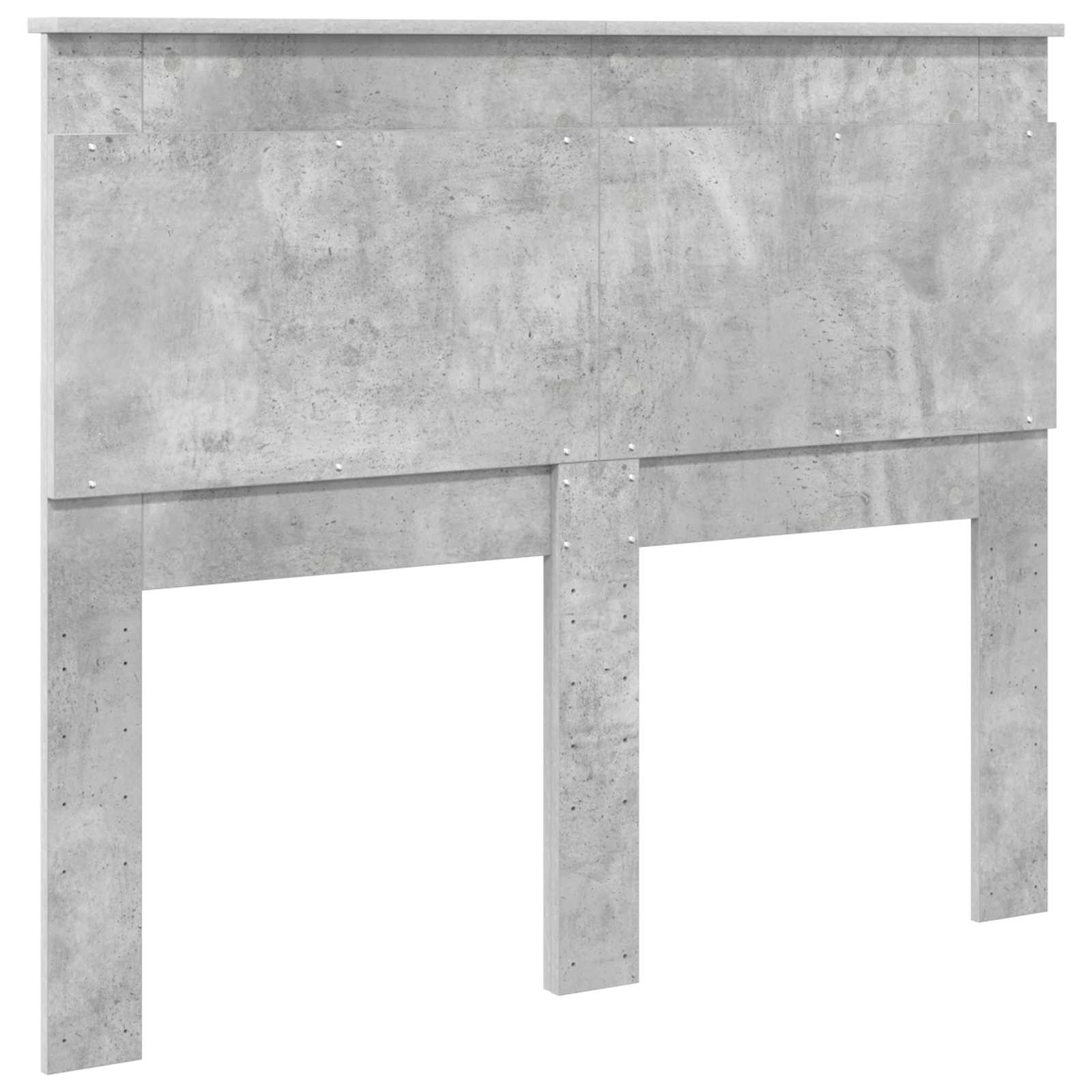 Uzglavlje s uzglavljem Betonski sivi 135 cm Konstruirano drvo