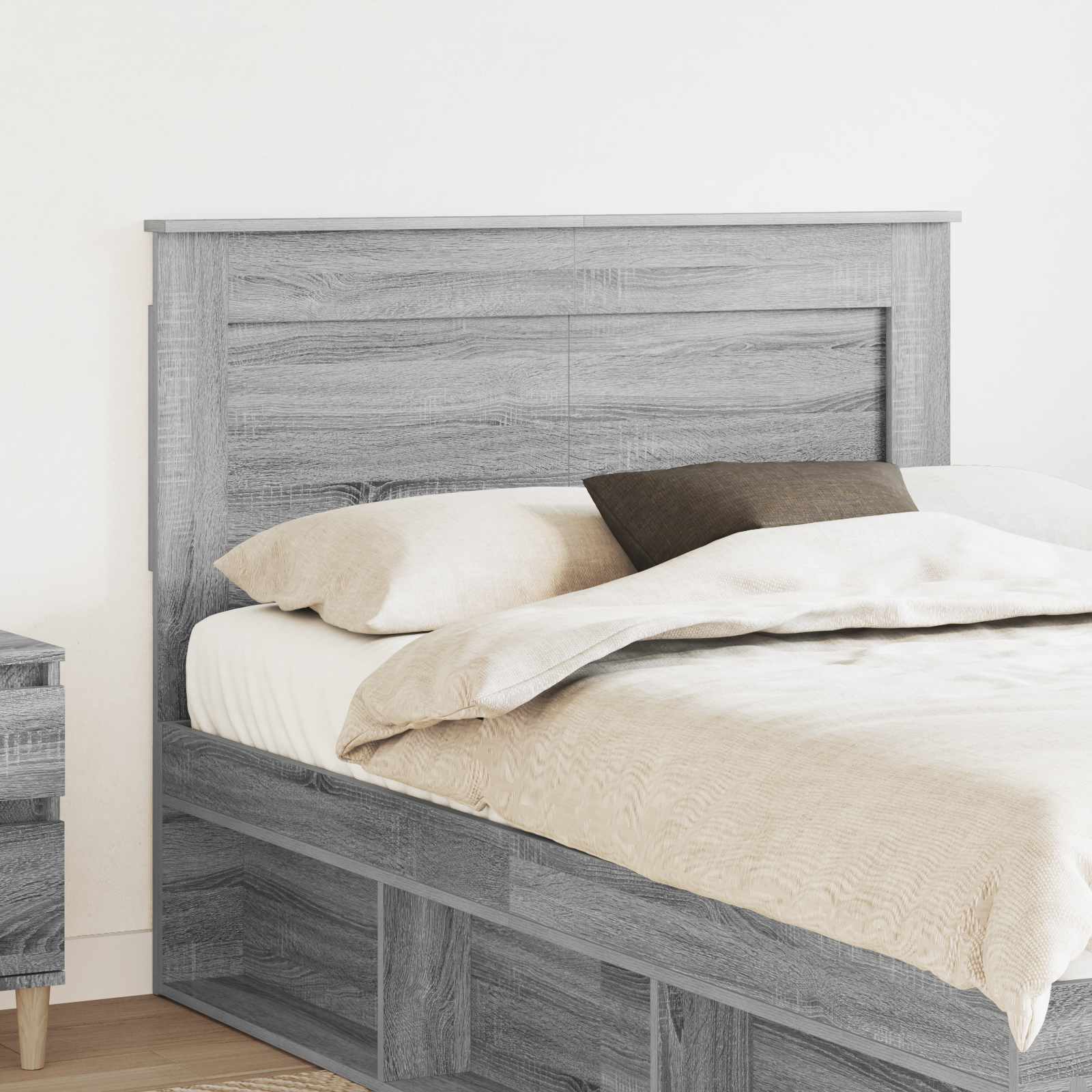 Uzglavlje s uzglavljem Siva Sonoma 120 cm Konstruirano drvo
