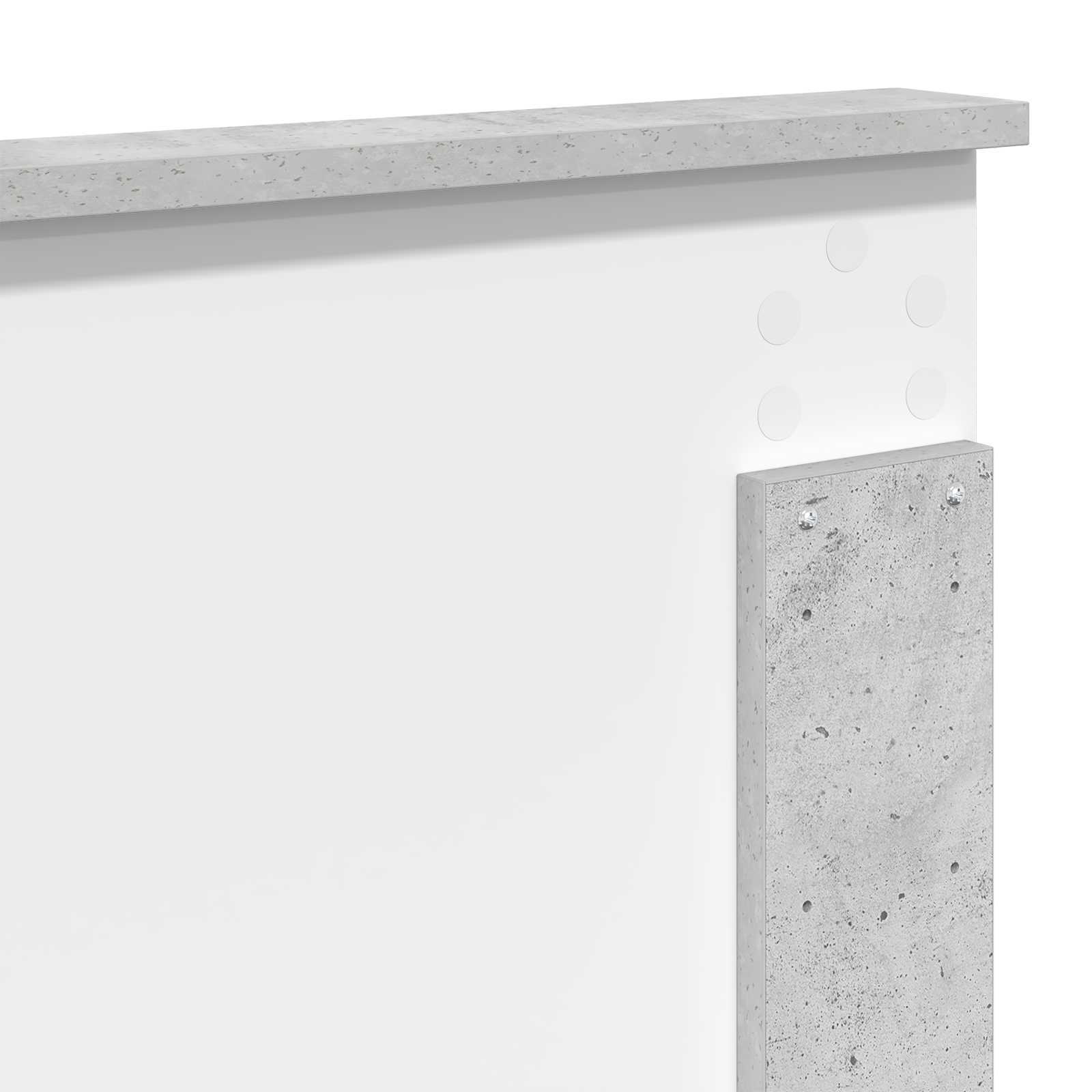 Uzglavlje Betonsko Siva 100 cm Konstrukcijsko drvo