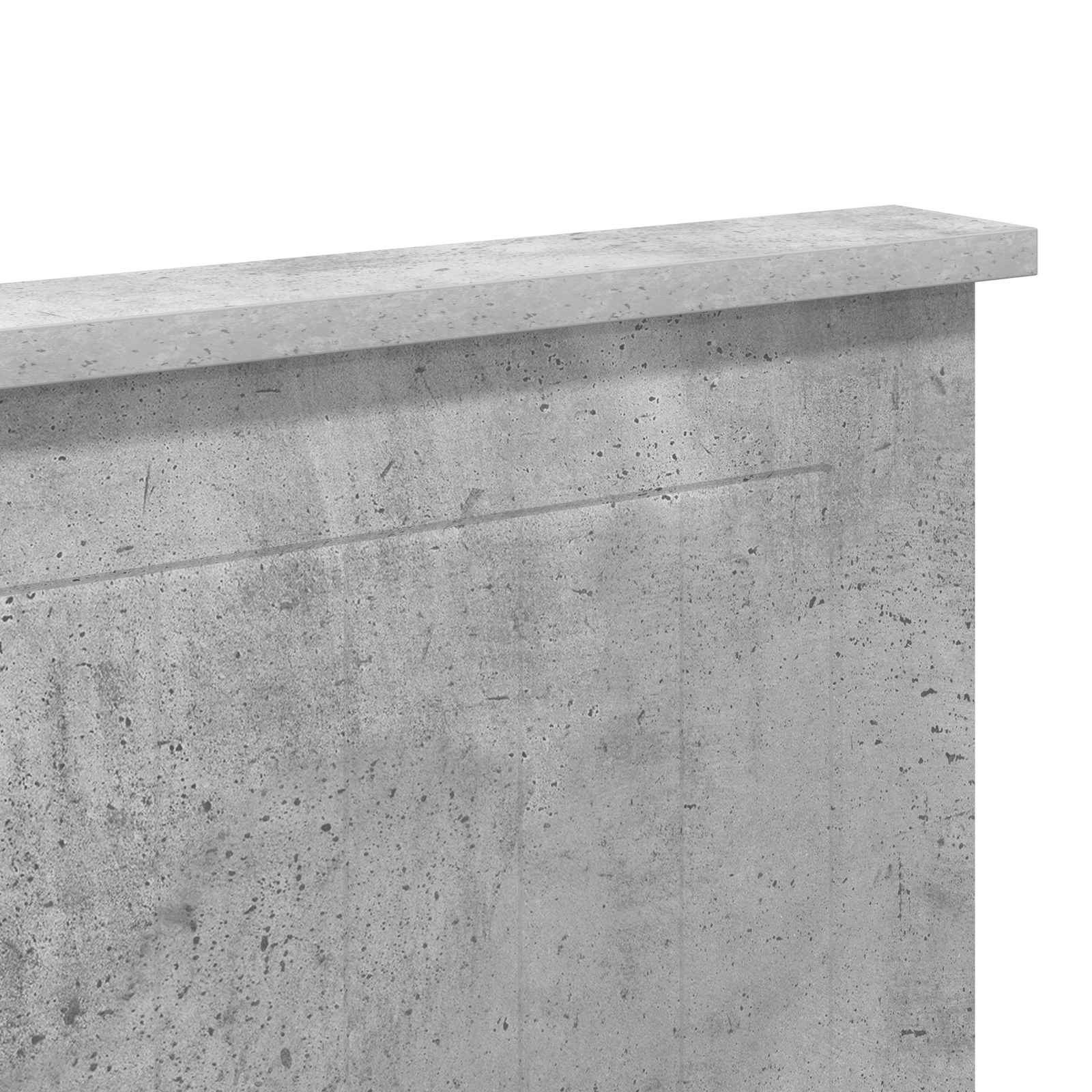 Uzglavlje s uzglavljem Betonski sivi 180 cm Konstruirano drvo