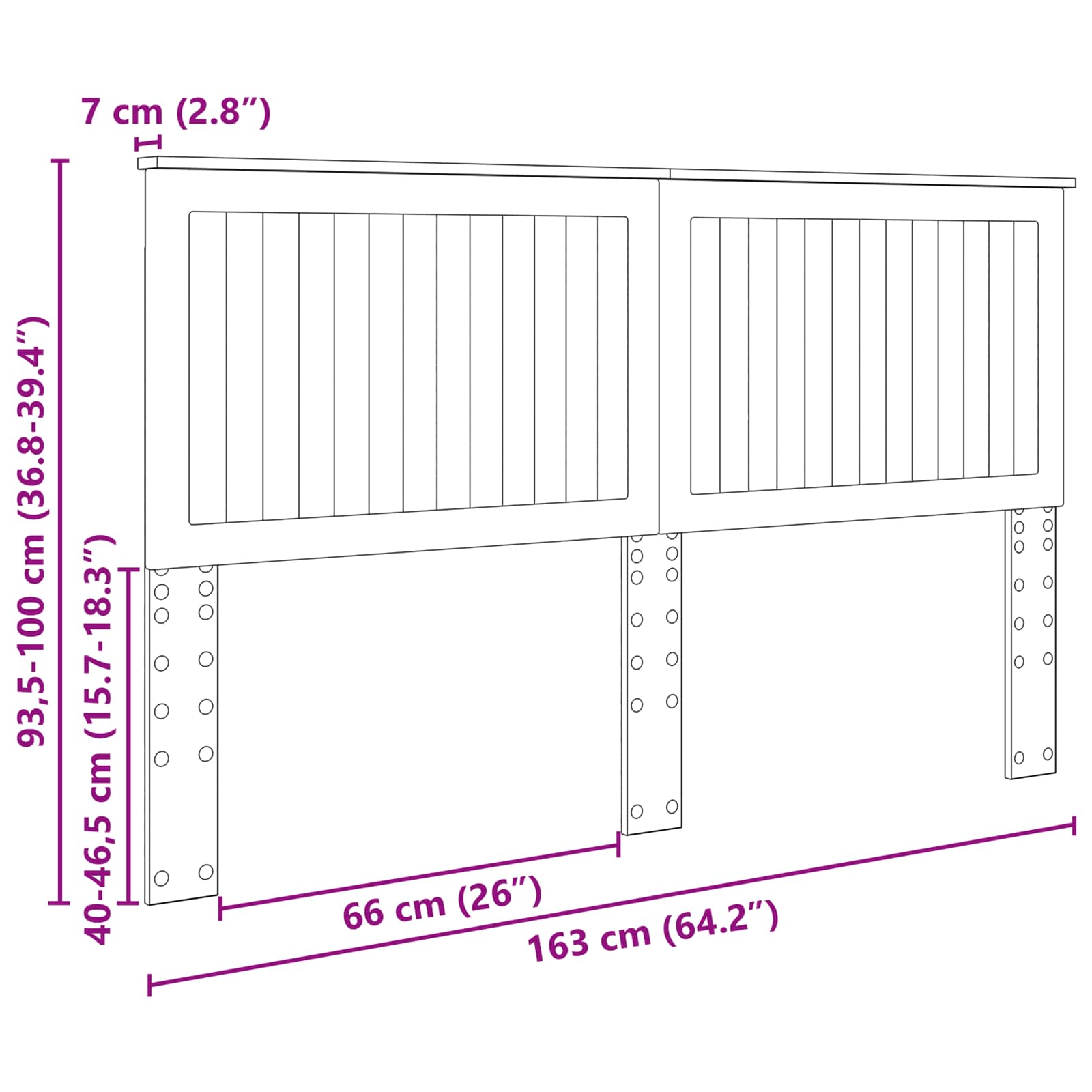 Uzglavlje s uzglavljem Siva Sonoma 160 cm Konstruirano drvo