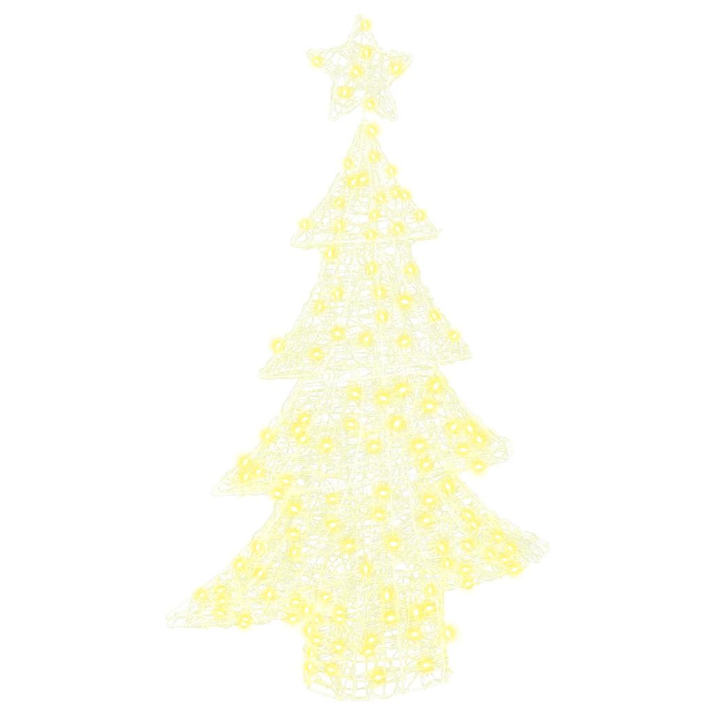 Božićno drvce s 100 LED svjetlima Topla bijela 120 cm Akril