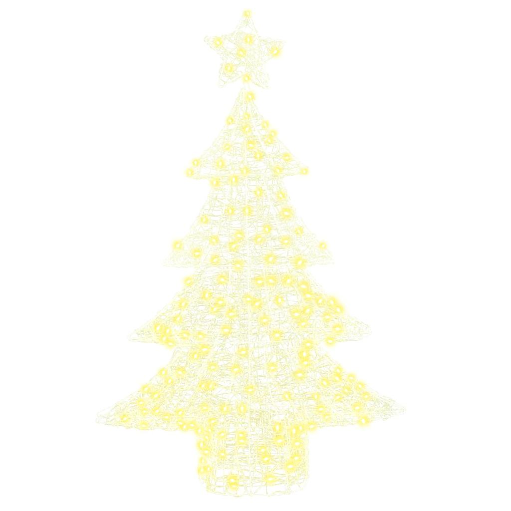 Božićno drvce s 100 LED svjetlima Topla bijela 120 cm Akril