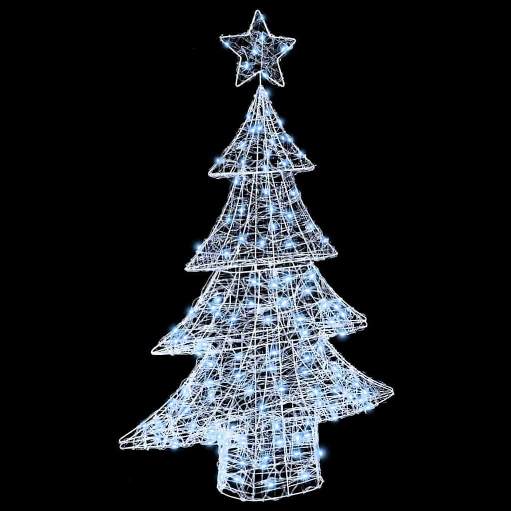 Božićno drvce s 100 LED svjetlima Hladna bijela 120 cm Akril