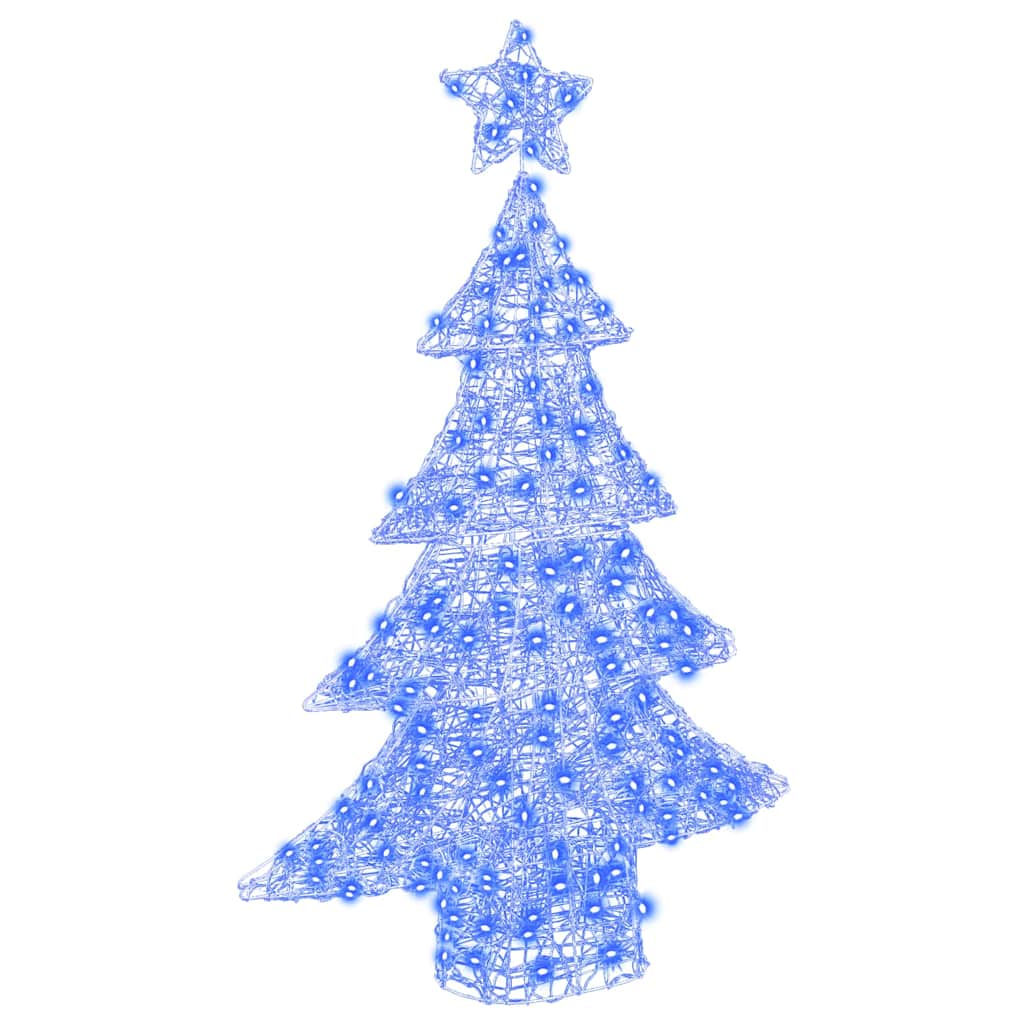 Božićno drvce s 100 LED svjetlima Plava 120 cm Akril