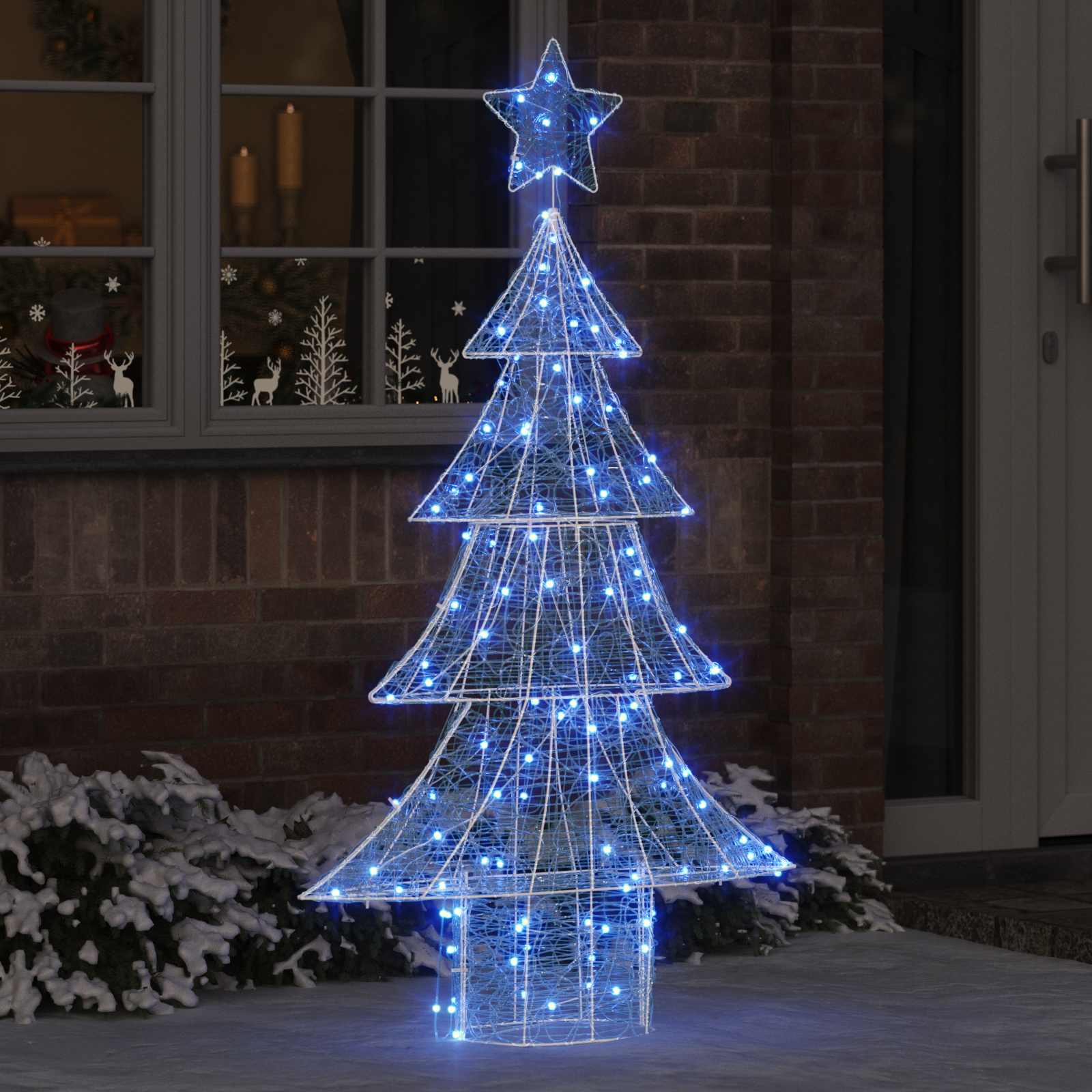 Božićno drvce s 160 LED svjetlima Plava 150 cm Akril
