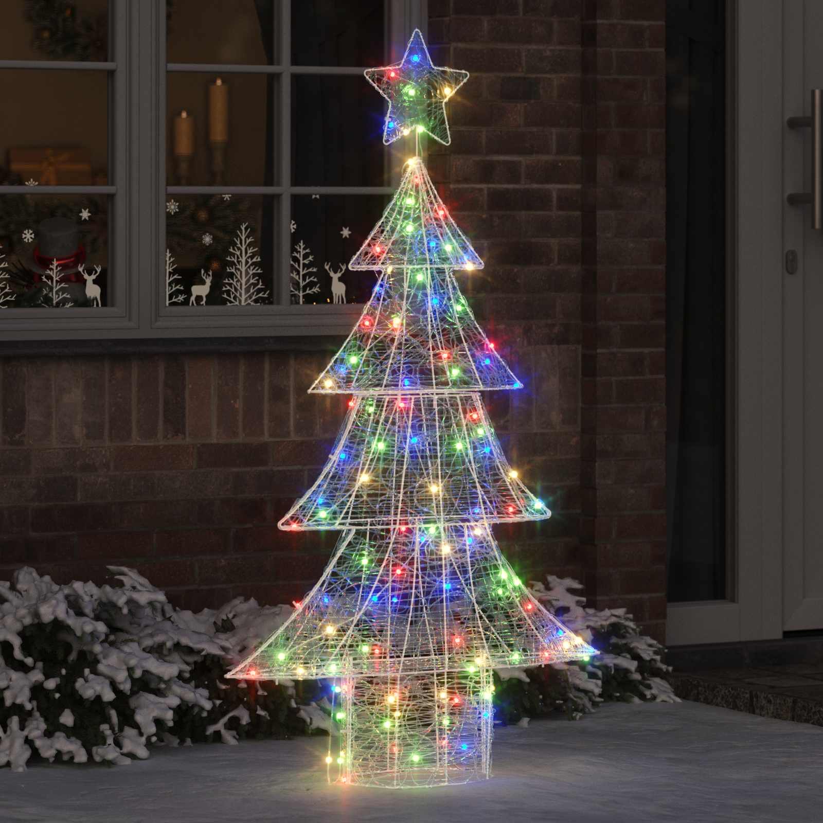 Božićno drvce s 160 LED svjetlima Šareni 150 cm Akril