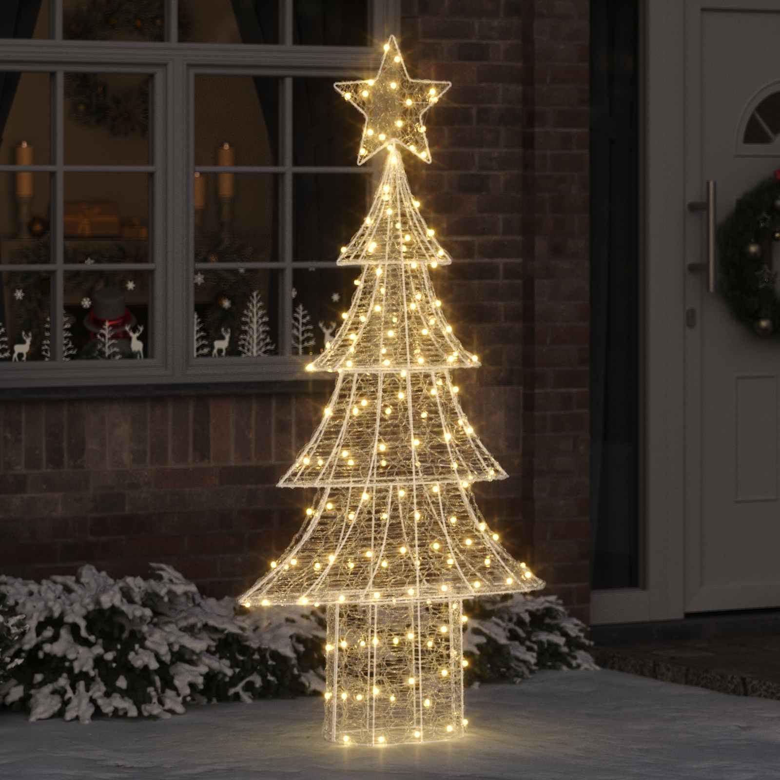 Božićno drvce s 240 LED svjetlima Topla bijela 150 cm Akril