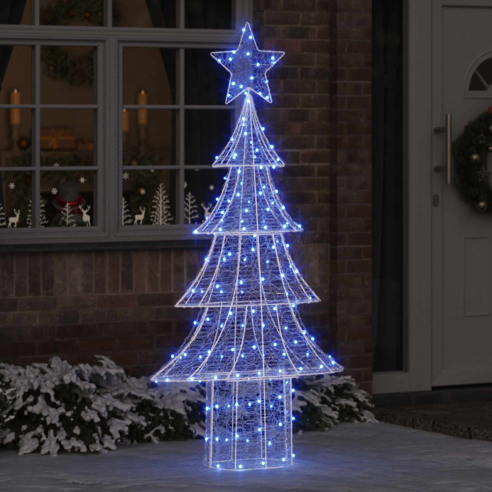 Božićno drvce s 240 LED svjetlima Plava 180 cm Akril