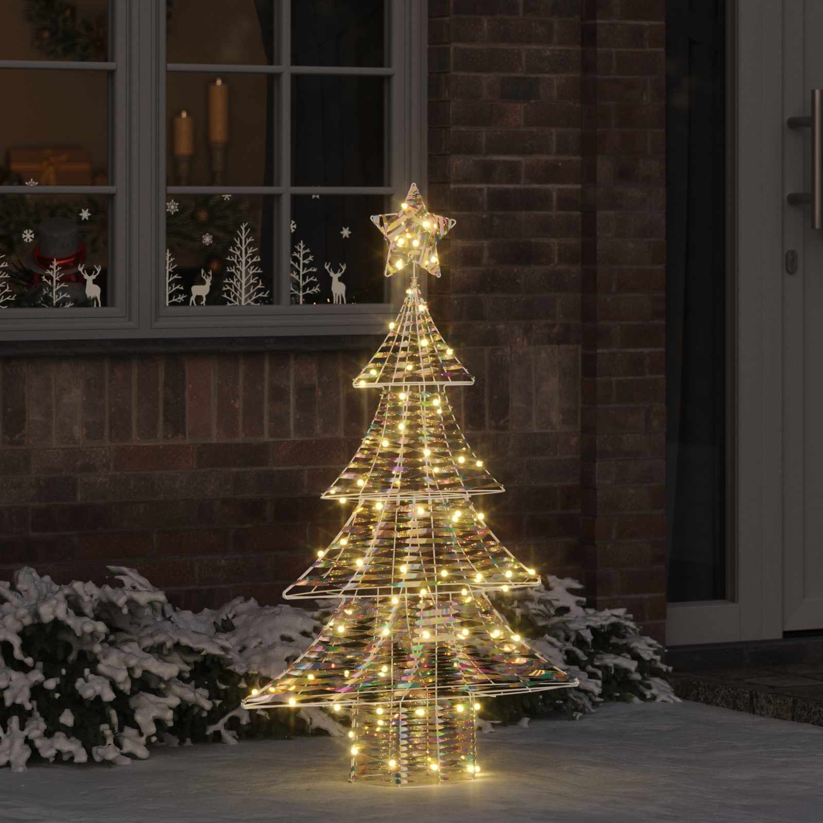 Božićno drvce s 120 LED svjetlima Topla bijela 120,5 cm PET