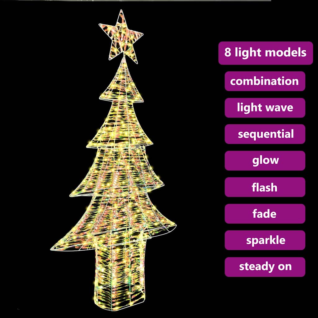 Božićno drvce s 240 LED svjetlima Topla bijela 181 cm PET