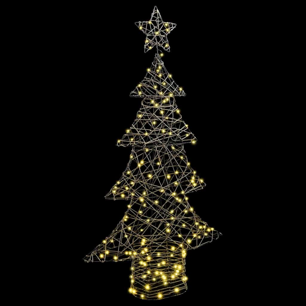 Božićno drvce s 160 LED svjetlima Topla bijela 150 cm Ratan