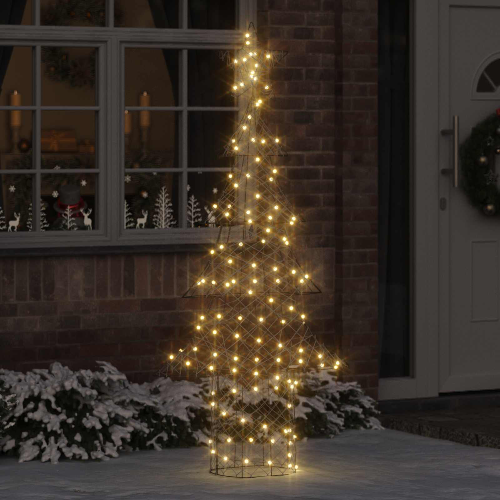 Božićno drvce s 240 LED svjetlima Topla bijela 180 cm Ratan