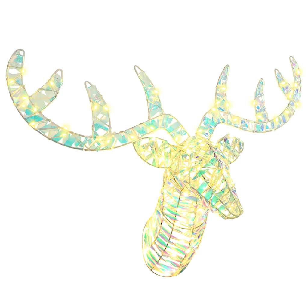Reindeer vuče saonice Topla bijela 68 x 36.5 x 62.5 cm PET