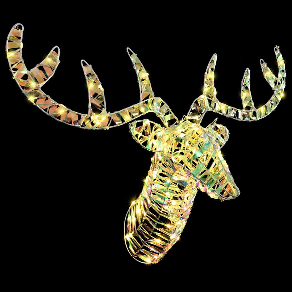 Reindeer vuče saonice Topla bijela 68 x 36.5 x 62.5 cm PET