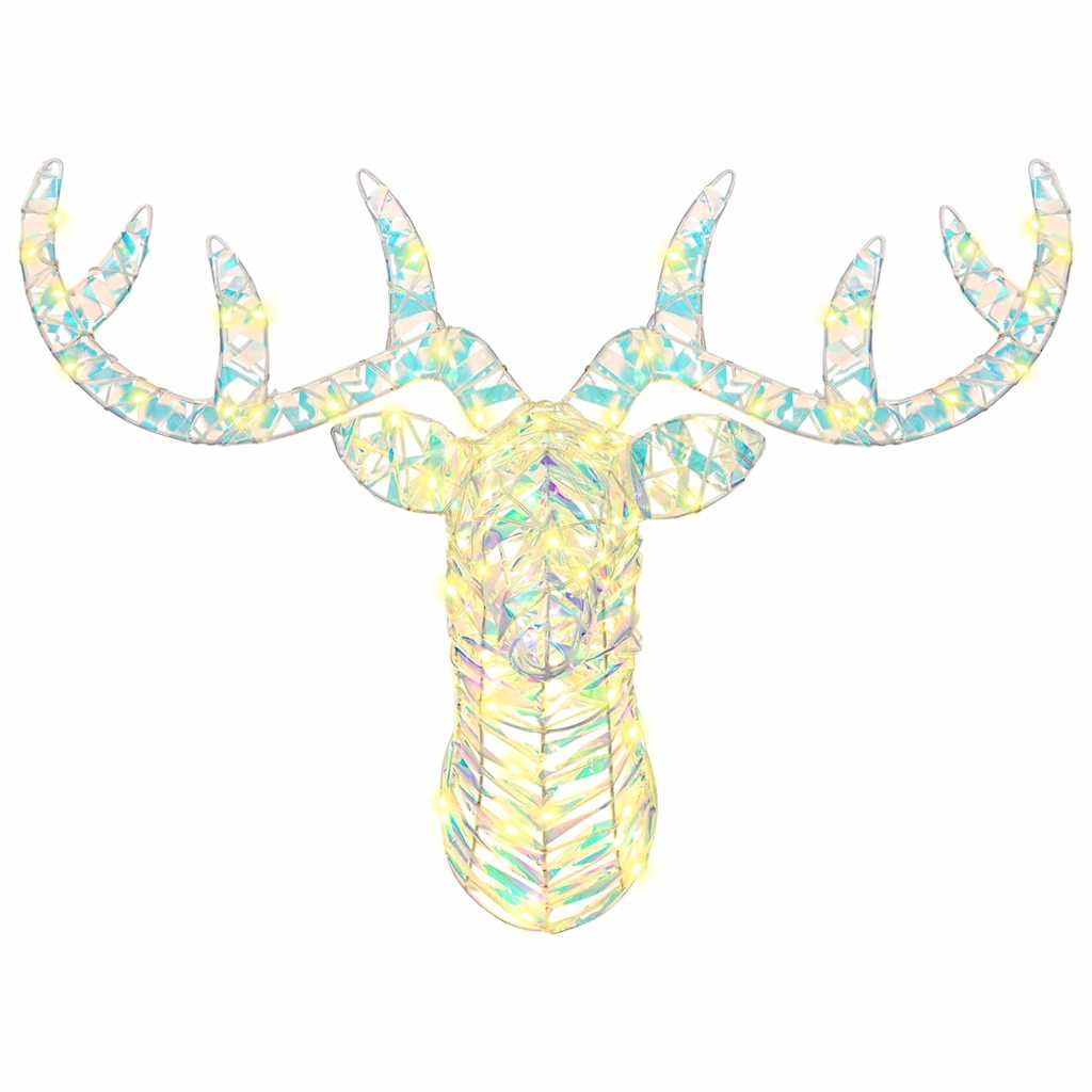 Reindeer vuče saonice Topla bijela 68 x 36.5 x 62.5 cm PET