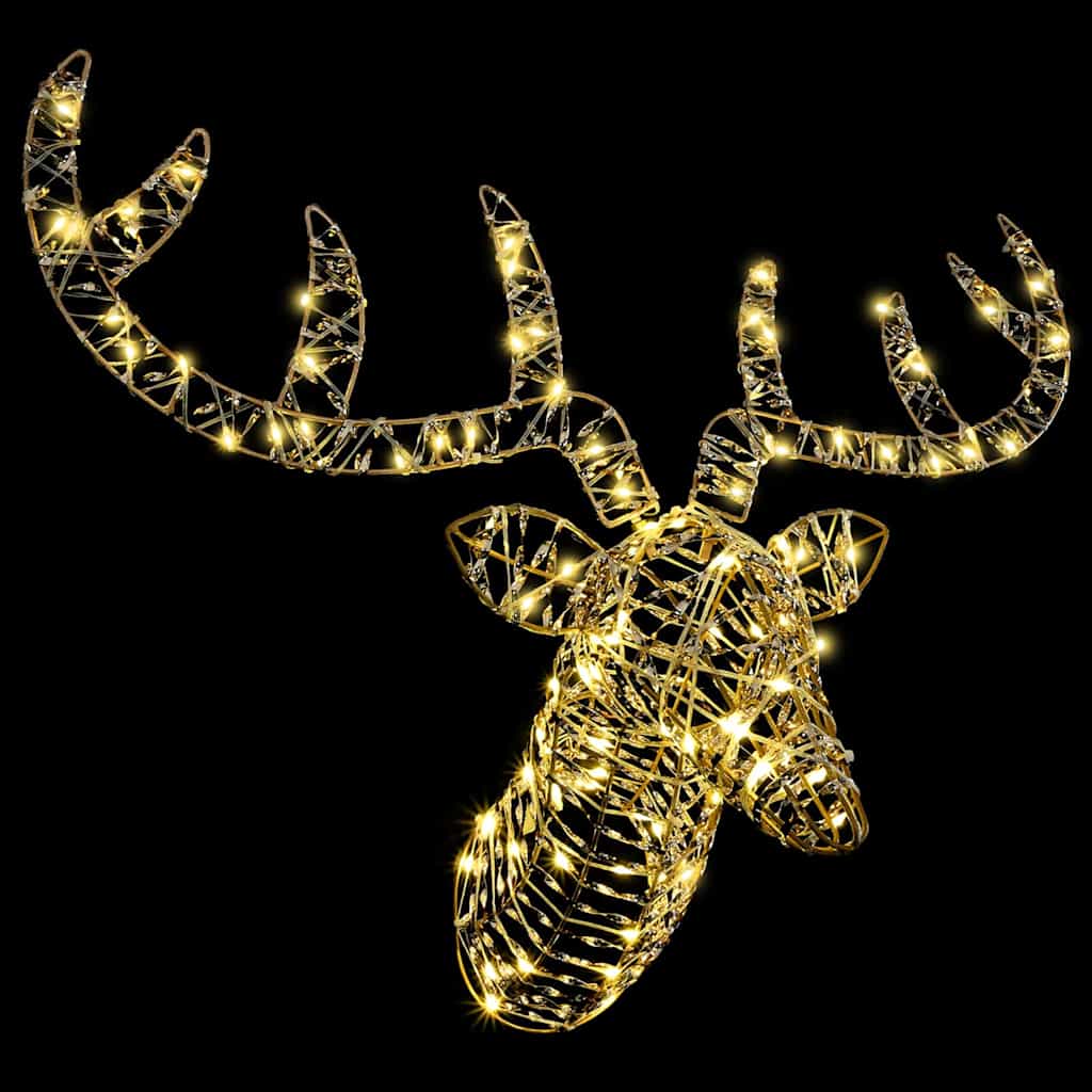 Reindeer vuče saonice Topla bijela 68 x 36,5 x 62,5 cm Ratan