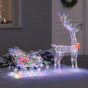Reindeer vuče saonice šareni 70 x 26 x 129 cm Akril