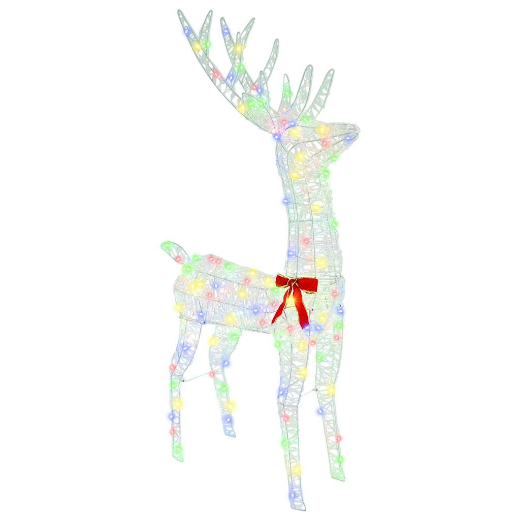 Reindeer vuče saonice šareni 70 x 26 x 129 cm Akril