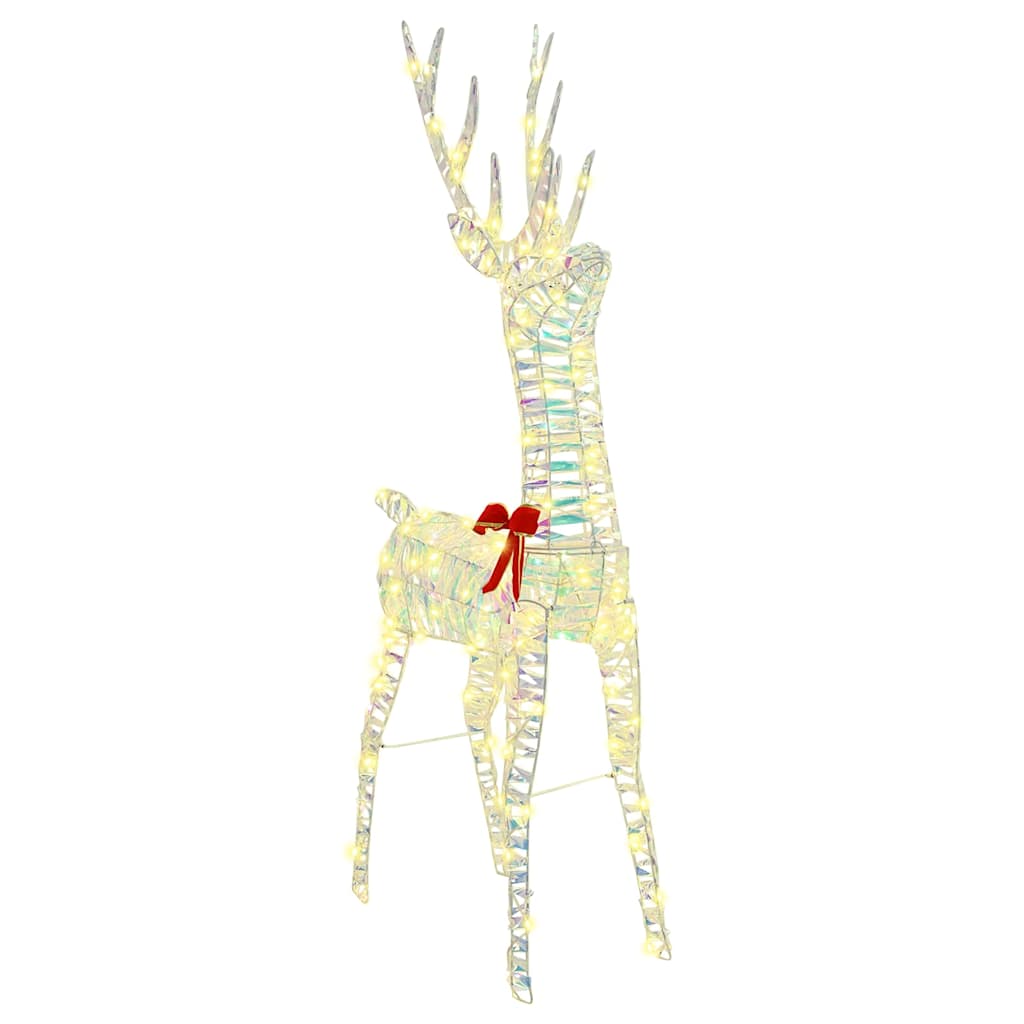 Reindeer vuče saonice Topla bijela 70 x 26 x 129 cm PET