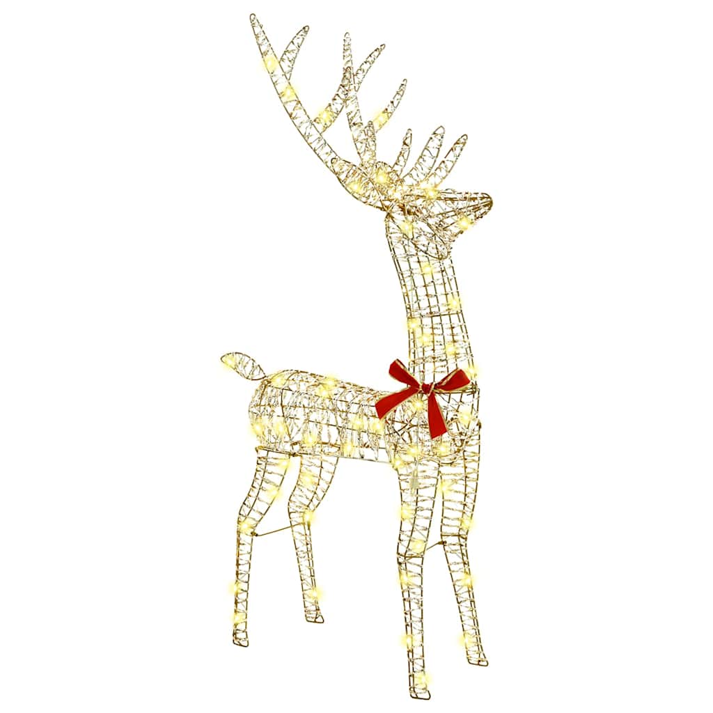Reindeer vuče saonice Topla bijela 70 x 26 x 129 cm PET
