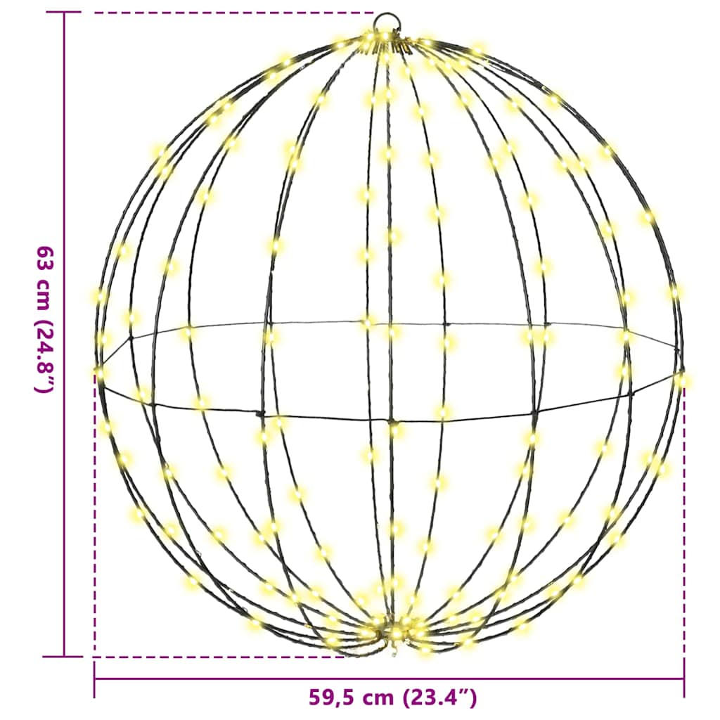 Lopta Topla bijela 59,5 x 59,5 x 63 cm Metal