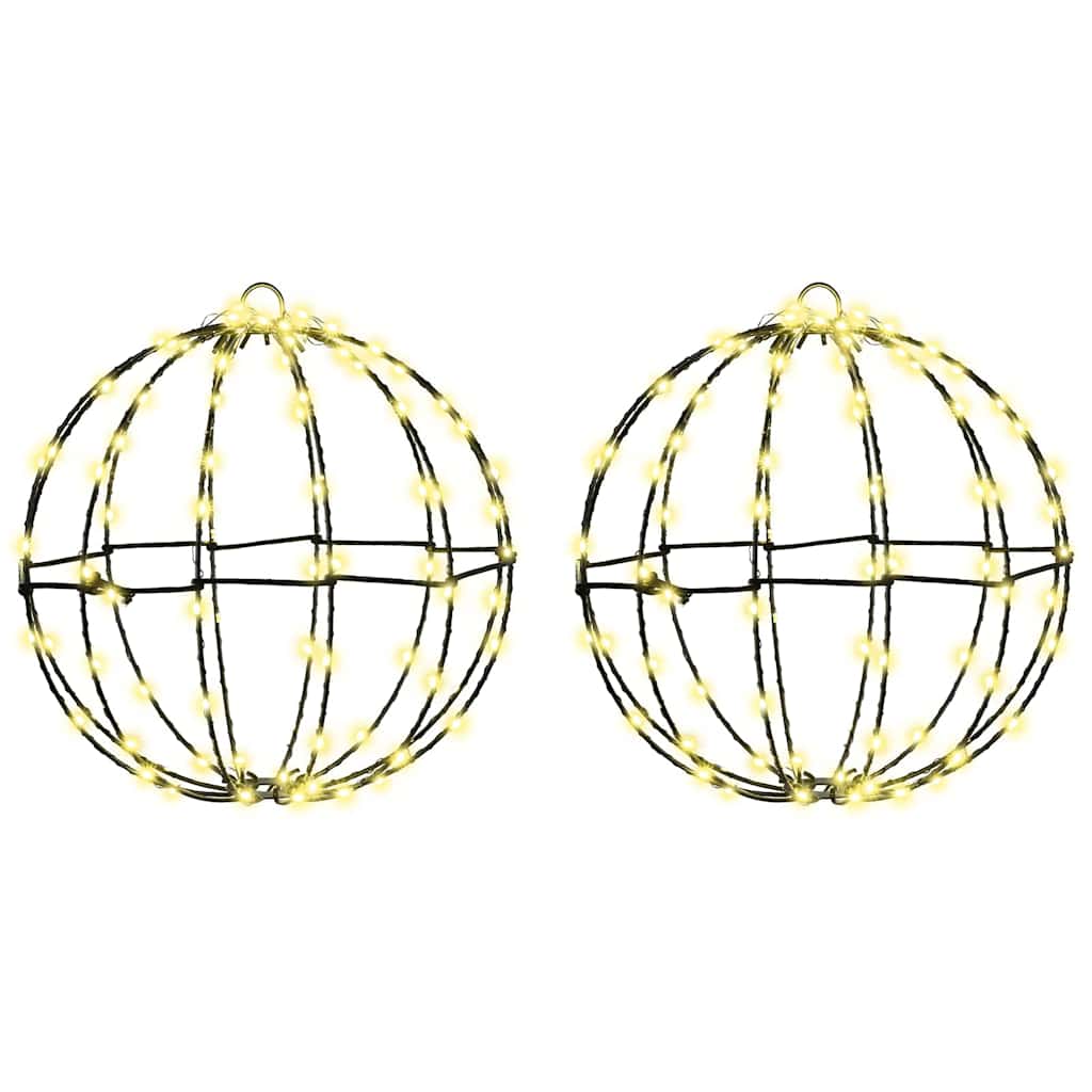 Lopta 2 pcs Topla bijela 30 x 30 x 32 cm Metal