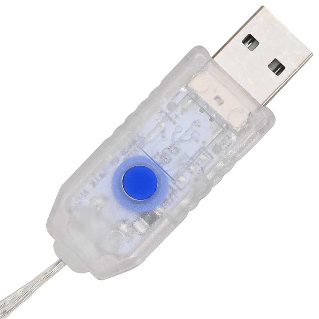 Vijenac s 80 LED svjetlima Topla bijela 92 x 92 x 9,5 cm Akril