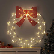 Vijenac s 80 LED svjetlima Topla bijela 92 x 92 x 9,5 cm Akril