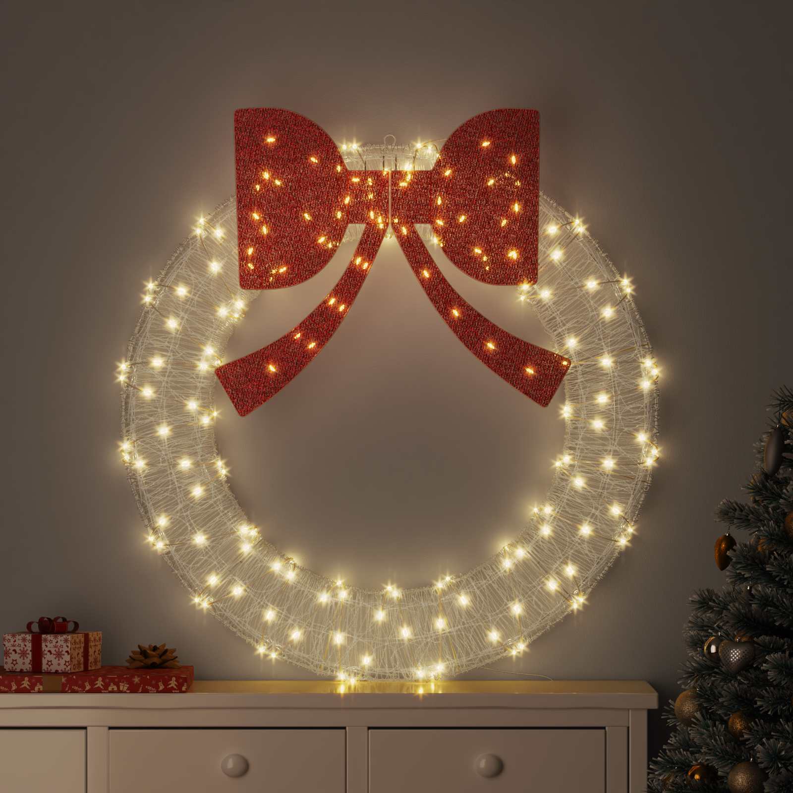 Vijenac s 150 LED svjetlima Topla bijela 120 cm Akril