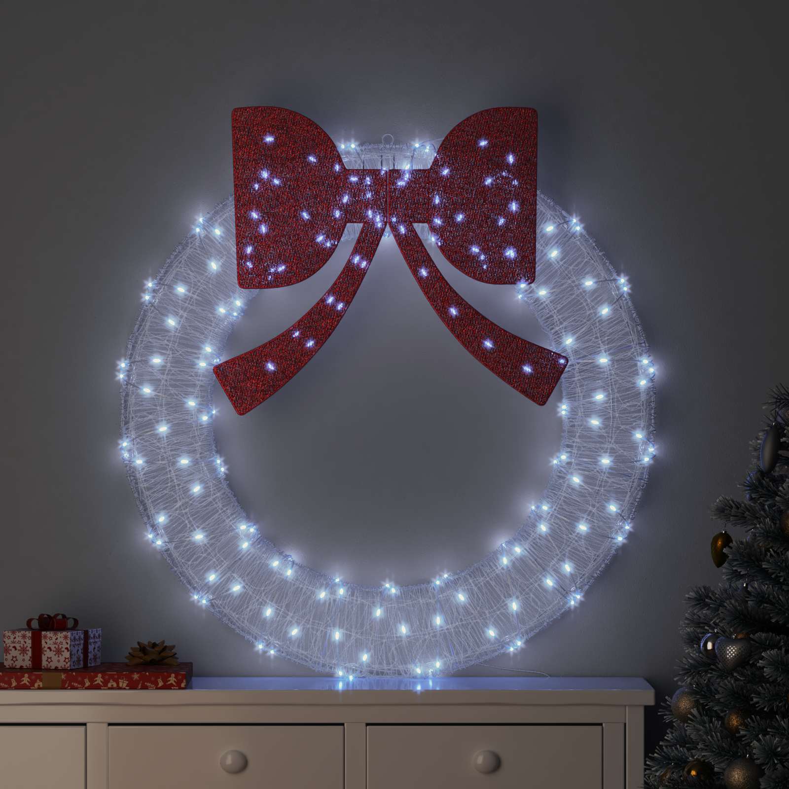 Vijenac s 150 LED svjetlima Hladna bijela 120 cm Akril