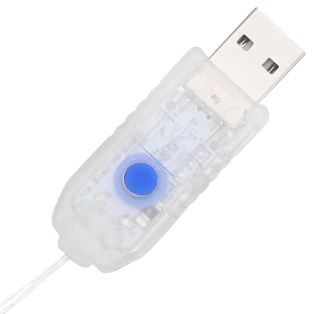 Vijenac s 150 LED svjetlima Topla bijela 121 x 121 x 10 cm PET