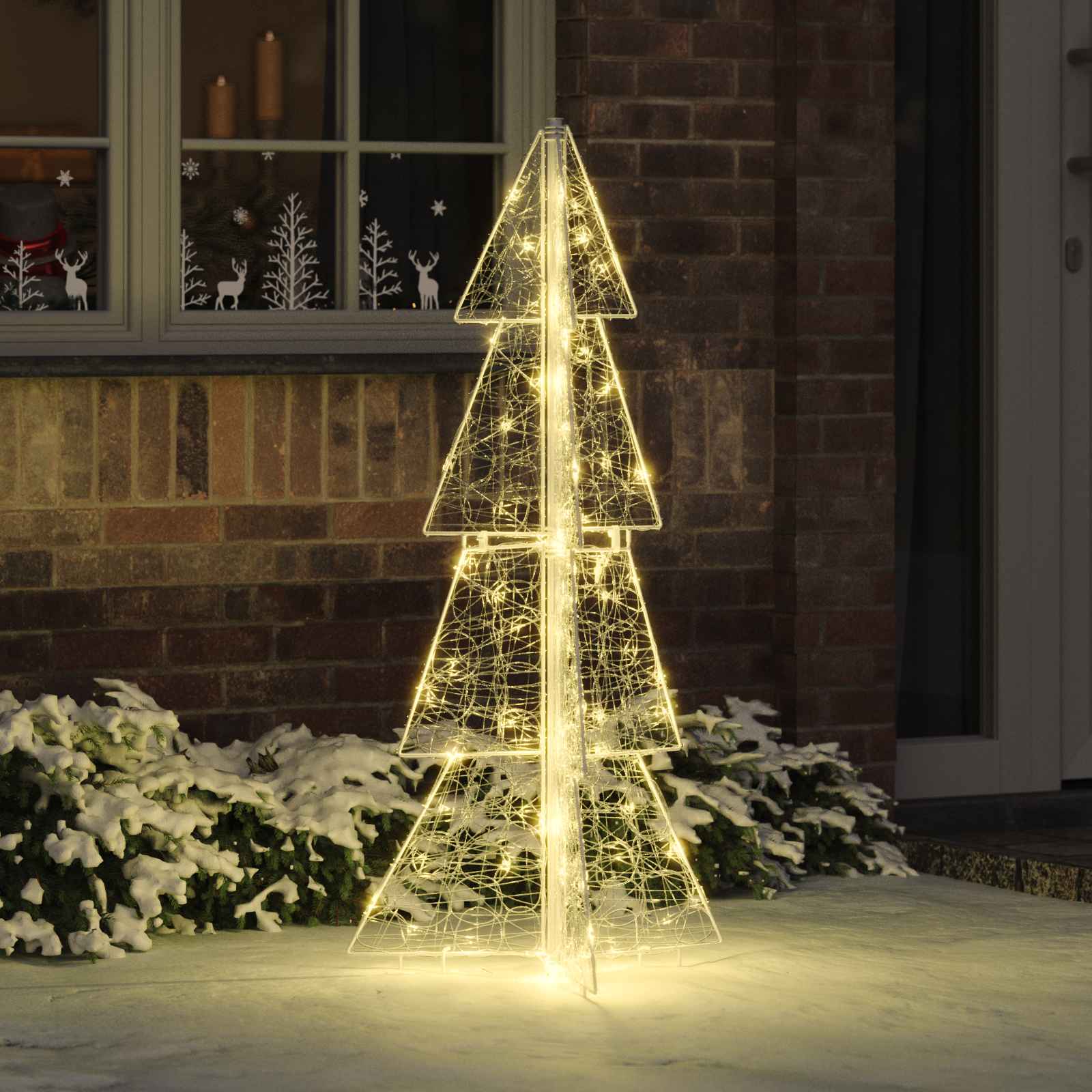 Božićno drvce s 100 LED svjetlima Topla bijela 120 cm Akril