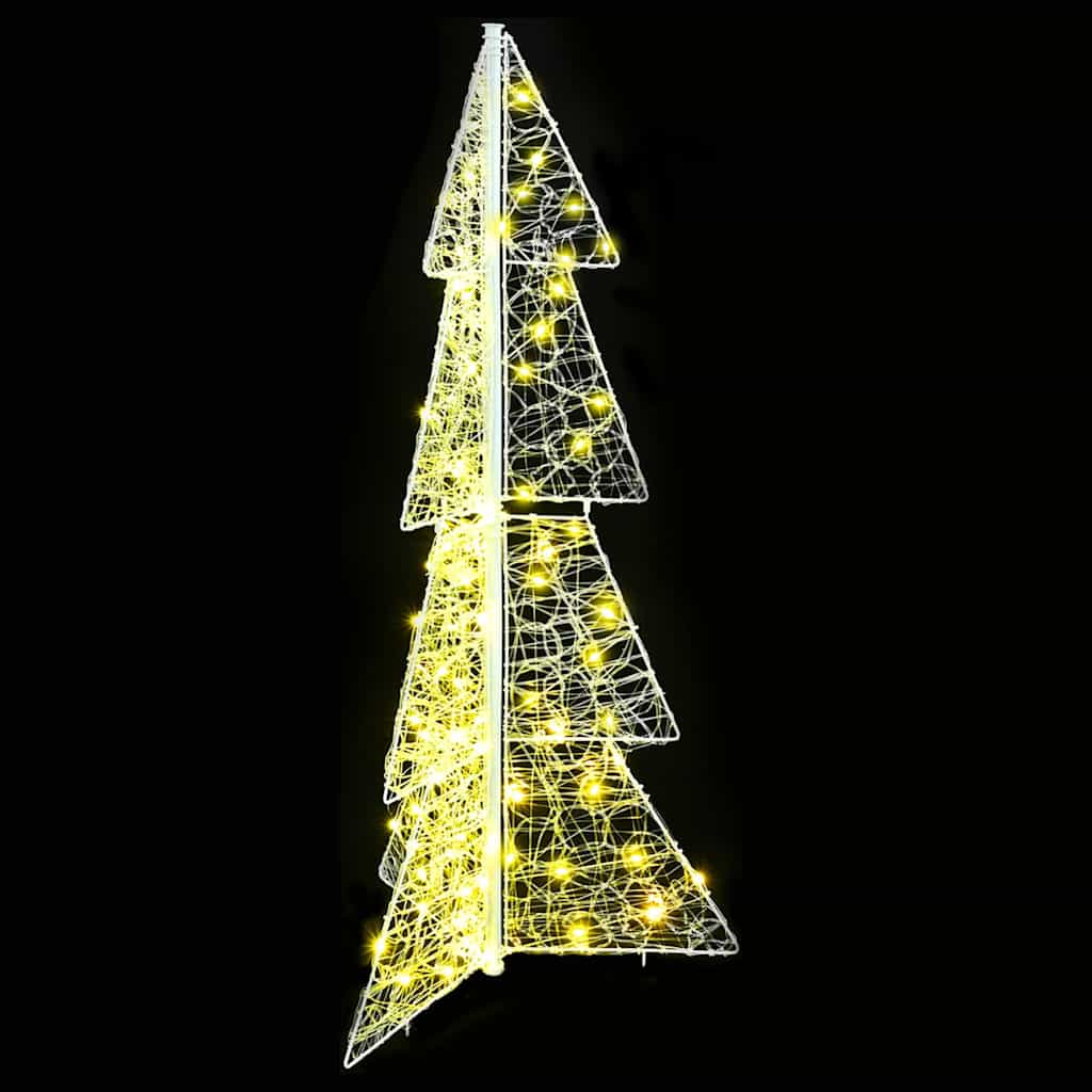 Božićno drvce s 100 LED svjetlima Topla bijela 120 cm Akril