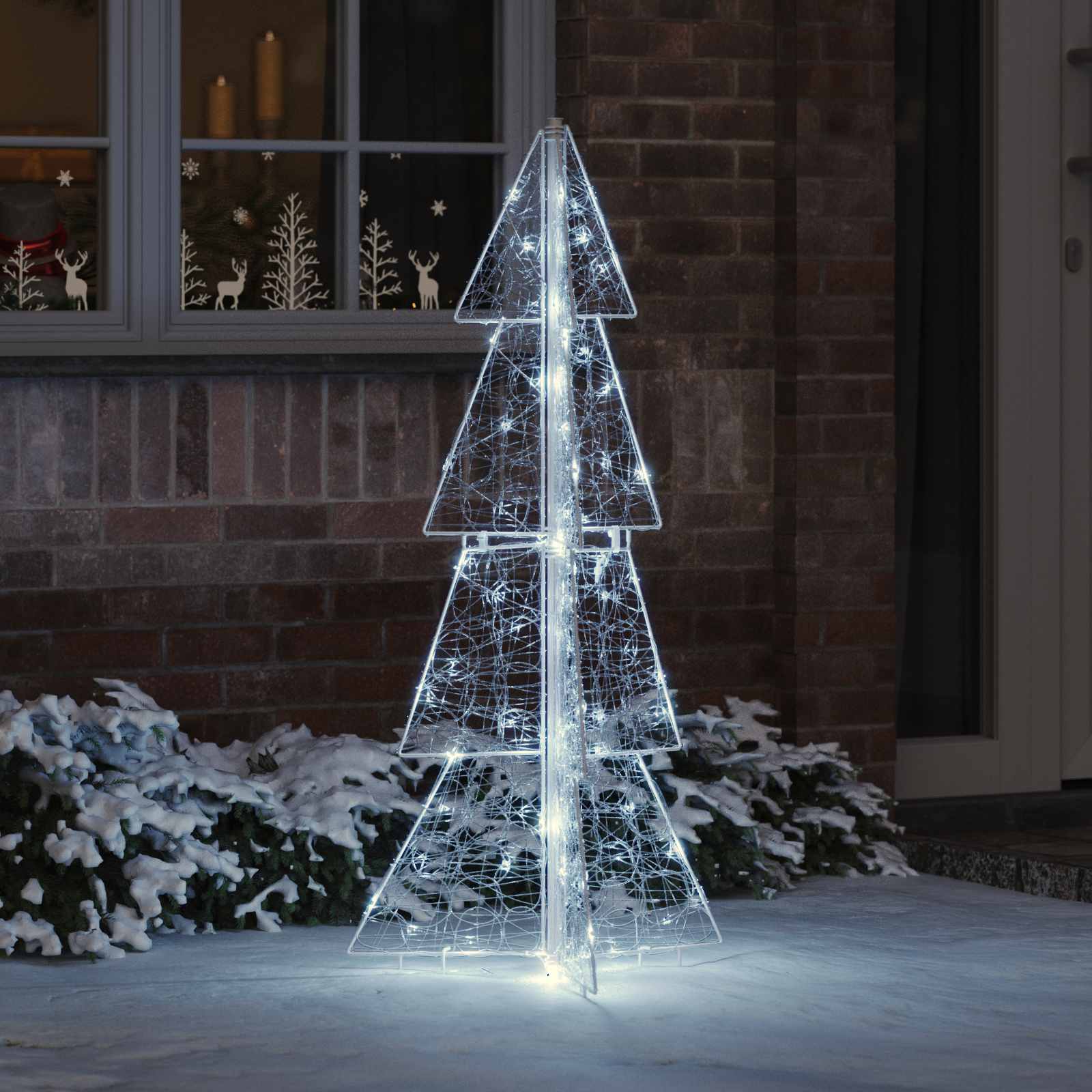 Božićno drvce s 100 LED svjetlima Hladna bijela 120 cm Akril