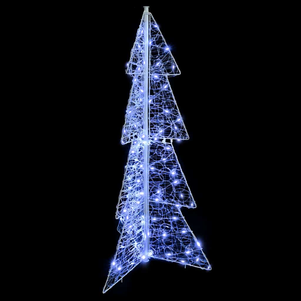Božićno drvce s 100 LED svjetlima Hladna bijela 120 cm Akril