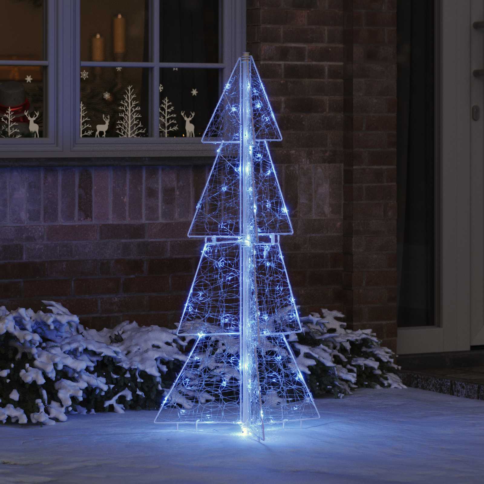 Božićno drvce s 100 LED svjetlima Plava 120 cm Akril